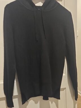 Saks Fifth Avenue Black Cashmere Hoodie